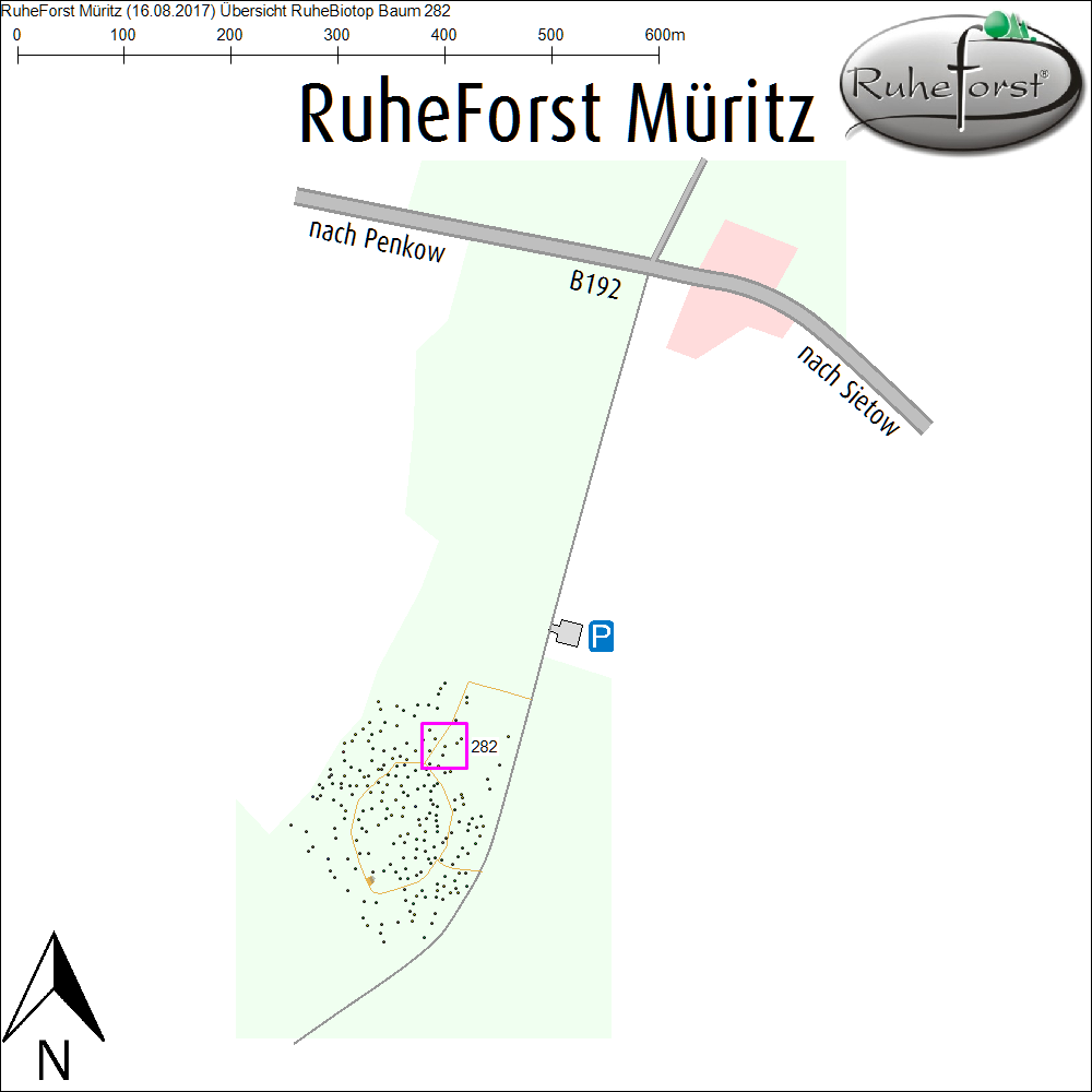 Übersichtskarte zu Baum 282